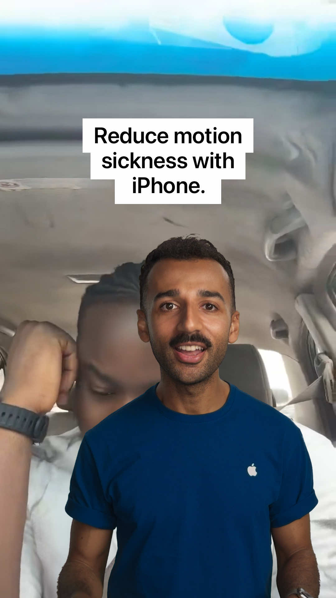 Reduce motion sickness with iPhone. #iPhone #iPhoneTips #VehicleMotionCues #AppleStore 