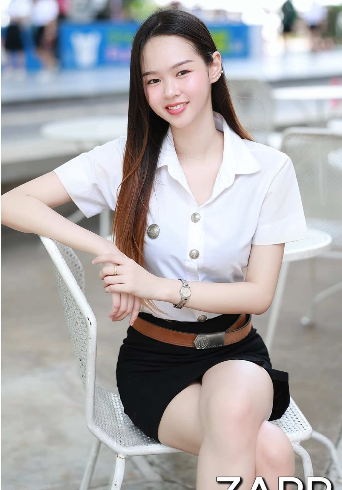 N‘ได๋ ชุดนักศึกษา 🤍 #ชุดนักศึกษา #นักศึกษา #สาวน่ารัก #ถ่ายรูป #portrait 