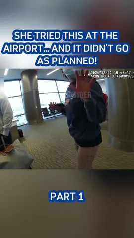 She Tried This at the Airport… and It Didn’t Go as Planned! #police #cops #bodycam #foryou 