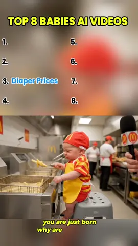 Part 1 | Ranking the top funniest moments of Ai babies interview. #baby #aigenerated #babytalking #fyp #funny 