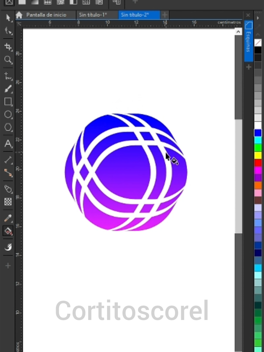 CORELDRAW BÁSICO - polígonos, filete, mezcla, relleno interactivo #diseñografico #coreldraw #coreldraw_tutorial #diseño #diseños 