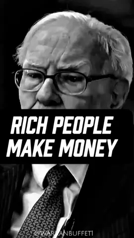 most people work for money.. rich don't work for money.. #warrenbuffettadvice #warrenbuffett #motivationalspeech   #money  #rich 