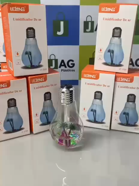 00:20 Mini Umidificador De Ar Lâmpada Com Luz Led Usb Portátil Aromatizador Colorido #decoração #casa
