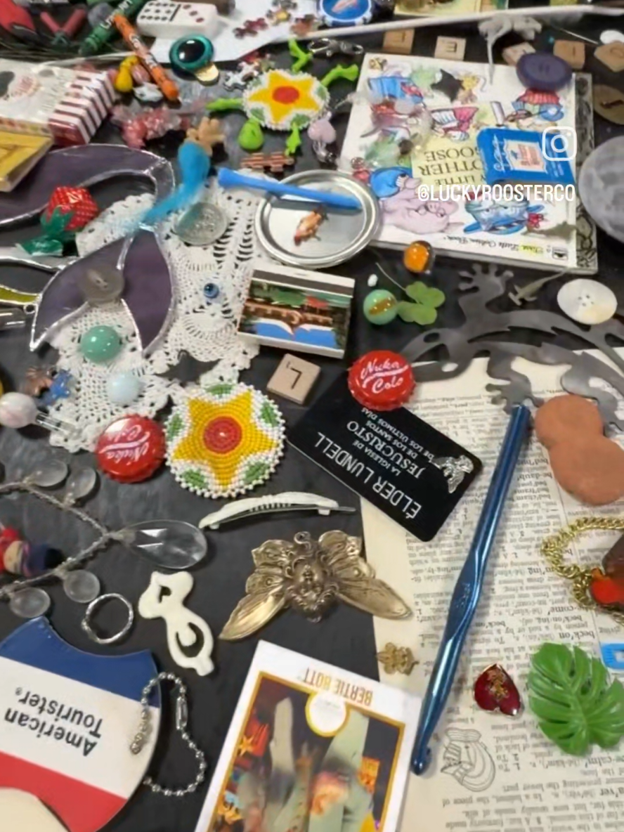 Junk drawer i spy table. #ispy #resin #coffeeshop @CollinDrifts 