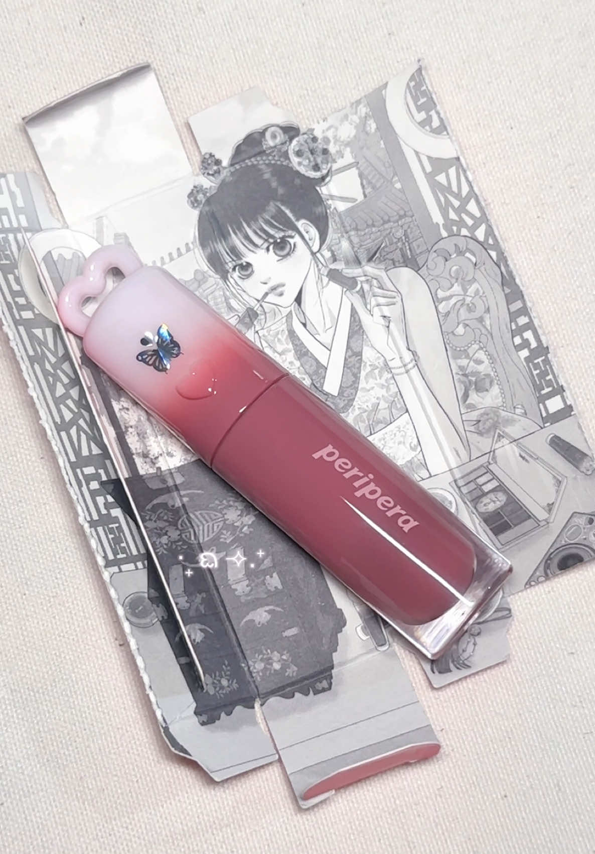 đẹp từ son đến cái vỏ 😭💗 #peripera #periperainkmoodglowytint #peripera39imperialrose #liptint #fyp #viral 