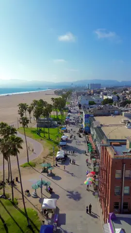 Flying along the boardwalk 🚁🌴 #dronelife #venicebeachboardwalk #dronevideo #venicebeach #losangeles 