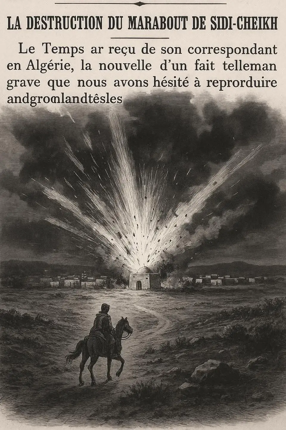 الأبيض سيدي الشيخ 1881: القبة التي تحدّت فرنسا في قلب الأبيض سيدي الشيخ، كانت القبة البيضاء لضريح سيدي عبد القادر بن محمد – سيدي الشيخ – أكثر من معلم ديني. كانت منبرًا للبيعة، وموضع إعلان الجهاد، ومركزًا تتجمع فيه القبائل لتجديد العهد بالثورة والوفاء، وفق تقاليد وطقوس تناقلتها الأجيال. هنا، تحت قبتها، كانت الكلمات تتحول إلى أفعال، والعهود تتحول إلى مسيرة مقاومة. بعد هزيمة تازينا على يد الشيخ بوعمامة، أدركت فرنسا أن سر قوة أولاد سيدي الشيخ ليس فقط في السلاح، بل في هذه الرمزية التي تجمع القلوب قبل البنادق. القبة لم تكن جدرانًا، بل كانت قلعة معنوية توحّد صفوف الصحراء من الجزائر إلى المغرب وحتى التل. ومن هنا جاء القرار: إن أردنا كسرهم، فعلينا أن نكسر رمزهم الأقدس. 📆ليلة الانتقام في الواحدة صباحًا من 15 أوت 1881، أحاطت القوات الفرنسية بالمكان. الكولونيل الفرنسي نيغريي يقف بثبات أمام القبة، عينيه على المشهد وكأنه يقرأ في حجارتها تاريخًا ينوي محوه. تُزرع المتفجرات في صمت، ثم لحظة الأمر… انفجار يهز الأرض، ضوء أحمر يشق السماء، وحجارة القبة تتناثر كما لو أن الصحراء تبكي حجرًا حجرًا. لم يكن ذلك مجرد هدم، بل محاولة لإسكات منبر كان يعلن منه الجهاد والبيعة منذ أجيال. لكن التفجير لم يكن سوى جزء من مشهد انتقامي أشمل. ففرنسا، التي دخلت الأبيض سيدي الشيخ في غياب رجالها المقاتلين، ارتكبت جرائم بشعة بحق الأهالي العزّل:  • قتلت المدنيين بدم بارد.  • أحرقت المحاصيل لتجويع السكان.  • قطعت أشجار النخيل، رمز الحياة في الصحراء.  • ردمت الآبار لتقطع الماء عن القبائل.  • أسرت النساء والأطفال لابتزاز الرجال وإجبارهم على الاستسلام. لقد كان الهدف واضحًا: كسر الإرادة وإطفاء الروح قبل السلاح. بعد أيام، تحوّلت الأبيض سيدي الشيخ – أو جريفيلي في اللسان الفرنسي – إلى مسرح لعرض قوة. جمل يتقدم، على ظهره صندوق يحوي رفات سيدي الشيخ، يحيط به جنود الكوم والزواف، يتبعهم الضباط الفرنسيون بزيهم الرسمي. أدخل الصندوق إلى الثكنة العسكرية، حيث بقي تحت حراسة مشددة، في رسالة واضحة: “رمزكم الآن خلف أبوابنا.” 💪🏻الرمزية التي لم تُمحَ لكن فرنسا أخطأت في فهم معنى القبة. فالبيعة لم تكن محصورة في حجارتها، والجهاد لم يكن مرهونًا بسقفها، والتقاليد والطقوس التي تأسست هناك بقيت حية في ذاكرة القبائل. جيلاً بعد جيل، استمرت المجالس تروي كيف كانت القبة مركز القرار، وكيف كان صدى كلمات البيعة يتردد في الصحراء. فرنسا فجّرت القبة، وهدمت الحجارة، واحتجزت الرفات، ثم أعادت بناءها بيديها… لكنها لم تدرك أن ما هدمته لم يكن جدارًا، بل جرحًا مفتوحًا في ذاكرة القبائل. أرادت أن تعيد القبة لتغسل عارها، لكن حجارتها الجديدة كانت شاهدًا على ما اقترفته، تمامًا كما كانت حجارتها القديمة شاهدًا على البيعة والجهاد وسلطة روحية متجدرة في الصحراء. لقد حاولت أن تُعيد رسم التاريخ على مقاسها، لكن التاريخ الحقيقي ظل محفورًا في القلوب، أقوى من أن يُمحى أو يُعاد كتابته. فالقبة – القديمة التي فجّروها، والجديدة التي بنوها – أصبحت رمزًا مضاعفًا: رمزًا للمجد حين كانت منبرًا للوحدة والثورة، ورمزًا للعار حين حاول الاستعمار إسكاتها وفشل. النداء الخالد هنا، في الأبيض سيدي الشيخ، حاول الاستعمار أن يهدم الحجارة ليهدم الروح، لكنه لم يدرك أن الأرواح لا تُطمر تحت الركام، وأن البيعة التي انطلقت من تحت هذه القبة، ستظل تدوي في الصحراء كما تدوي الريح بين الكثبان. لقد قال سيدي الشيخ في الياقوتة: فنيتُ فلم يُغنِ الفنا عن بقائنا، وليس البقاء حاجبًا عن فَنَايَة. ولا الفُرْقُ أيضًا حاجب لاجتماعنا، ولا الجمعُ لي عن ذاك جاء بعَكْسَة. وكأن كلماته كانت نبوءة؛ فالفناء لم يمنع البقاء، والفرق لم يحجب الاجتماع، والجمع لم يغيّر المصير. هكذا، حين سقطت القبة، لم يسقط معناها، وحين فُرّقت القبائل، بقيت مجتمعة على عهدها، وحين حاولوا أن يعيدوا البناء ليملوا علينا ذاكرة جديدة، رفض التاريخ أن يُعاد كتابته. اليوم، وبعد أكثر من قرن، ما زال النداء يعلو من هنا: “يمكنكم أن تهدموا القبة، أن تُحاصروا الرفات، أن تبنوا من جديد على أنقاضها… لكنكم لن تقتلوا الروح التي أعلنت من هنا الجهاد، ولن تسكتوا العهد الذي حملته الصحراء من جيل إلى جيل.” #قبيلة_اولاد_سيدي_الشيخ  #سيدي_الشيخ  #سيدي_الشيخ_بوعمامة 