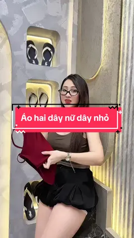 Áo hai dây nữ dây nhỏ #cohuyentaphoa #xuhuong 