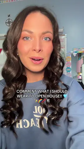 COMMENT WHAT I SHOULD WEAR!!  #openhouse #firstdayofschool #teacher #teachersoftiktok 