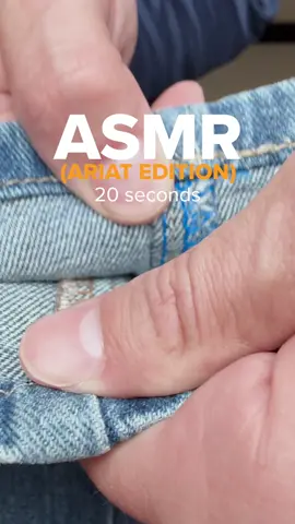 No sweeter sound than starched jeans. PC: @Nick Luciano #ariat #asmr #jeans #starchjeans 