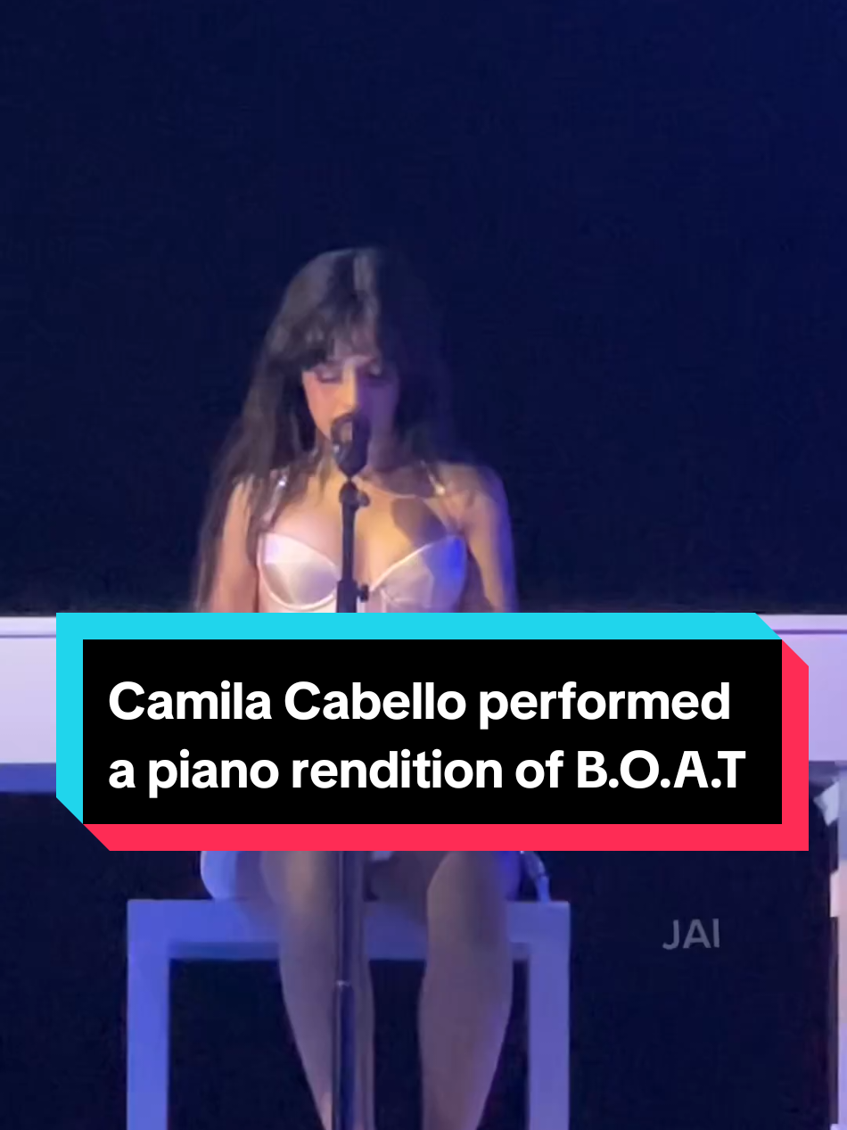 Camila Cabello performed a piano rendition of B.O.A.T today at Kaohsiung #camilacabello #cxoxo #Fyp #singing #piano 