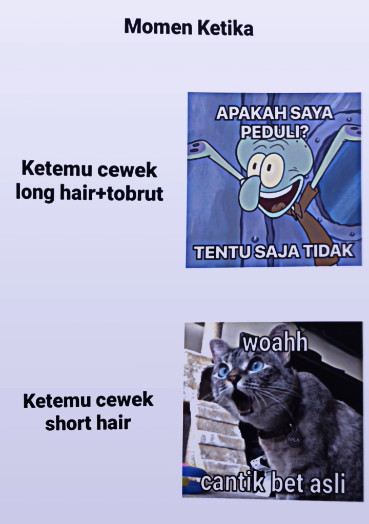 short hair girls are too tempting...🤭 | @jenne1_ @L.ナナ @1dlerosie @swuppie  #foryou #shorthair #collab #4u #lewatberanda 