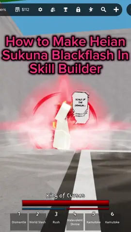 Heian Black Flash tut #jjs #roblox #jujutsushenanigans #update #tutorial