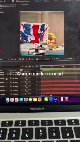 Watermark tutorial on after effects 💻 posting the edit tomorrow #adobeaftereffects #aftereffects #adobe #edittok #aetutorials #aftereffectstutorials #videostar #capcut 