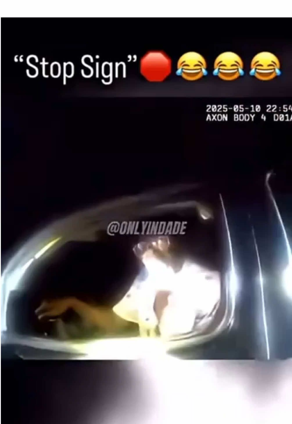 What Stop Sign Man 😂 #cops #bodycam #stopsign #funnyvideo 