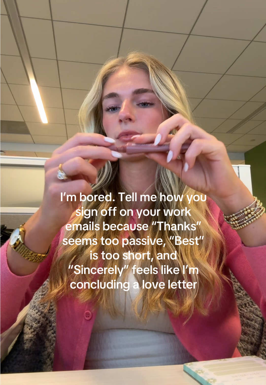 I do a little “thank you” but that’s boring too #