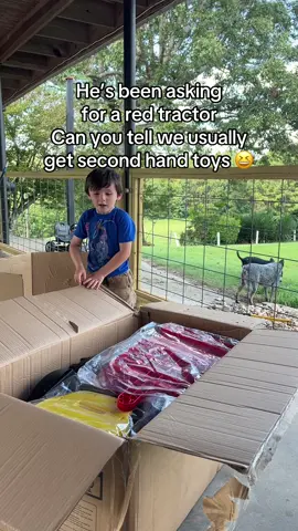 This will be put to use immediately here at the farm 🤩 #tractor #toy #ad #farmlife #kidsoftiktok 