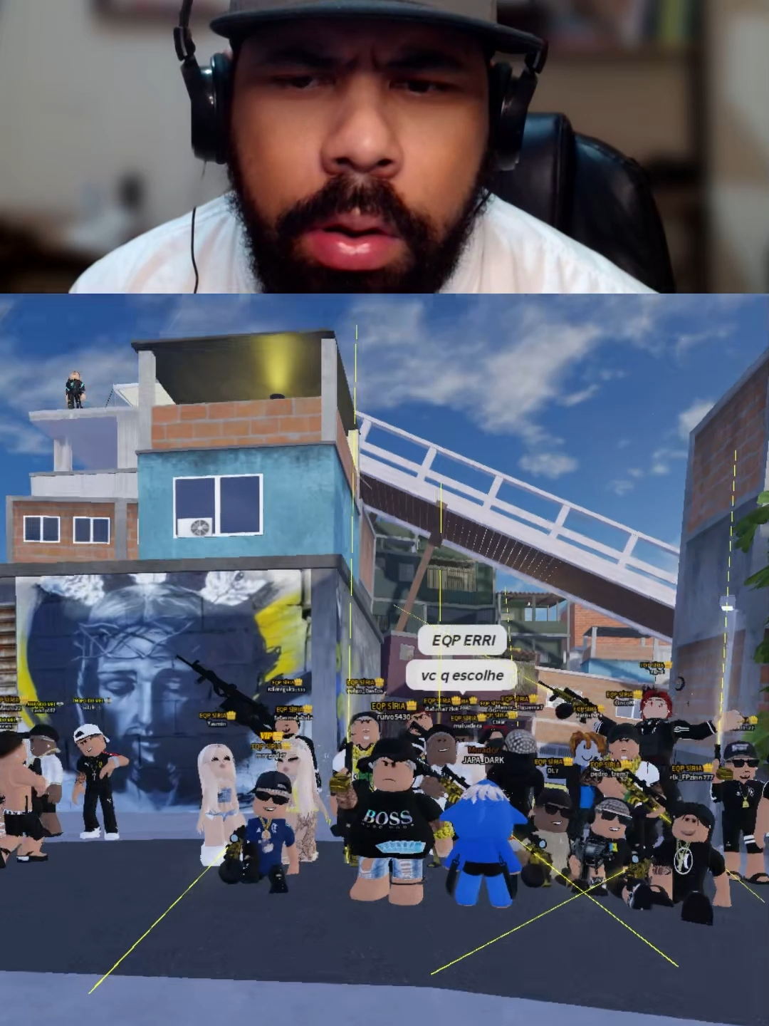 Que doideira é muita gente na biqueira no roblox #robloxfyp