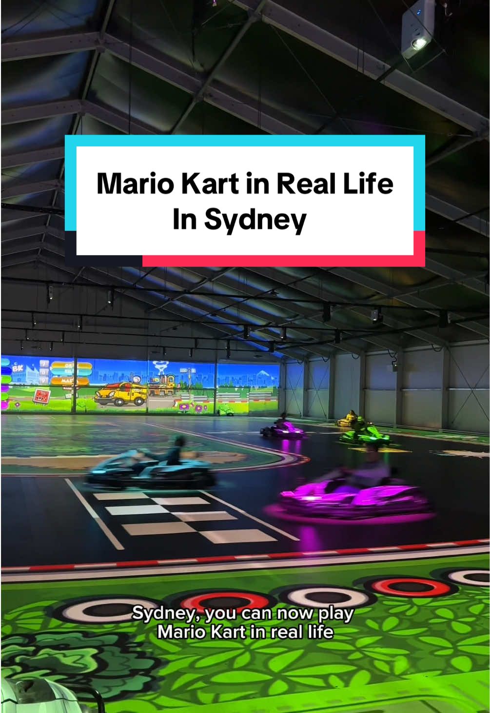 Fun activity in Sydney! 🏎️🏁  You can now play Mario Kart in Real Life at 📍Battlekart (Entertainment Quarter, Moore Park) 🙌🏻  It involves a combination of electric karting, augmented reality and video game elements that are projected onto the track. You can score bonuses that boost your speed, allow you to shoot rockets at your opponents and leave oil on the track to slow others down.  It’s so much fun and you can race with up to 12 people!  There’s also other game modes, but we loved the racing one the best 💯 📍Battlekart, Entertainment Quarter (Moore Park)  ⏰ Each session is 10 minutes  💸 Prices vary depending on date & time. We paid $29 per person, per session. We did 2 sessions!  #thingstodoinsydney #sydneyactivities #battlekart #sydneytodo 