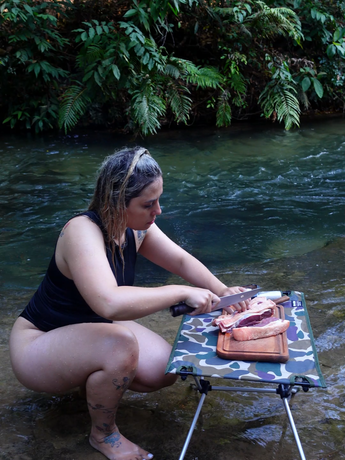Brazilian Adventure ASMR  Relaxing outdoor 🏕️🥩 #Outdoors #asmr #cooking #relaxing #foryou 