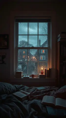 Raindrops paint my window, and I just sit still and listen 😌 🌧️ #fyp #rain #rainyday #CozyAmbience #cozyvibes 