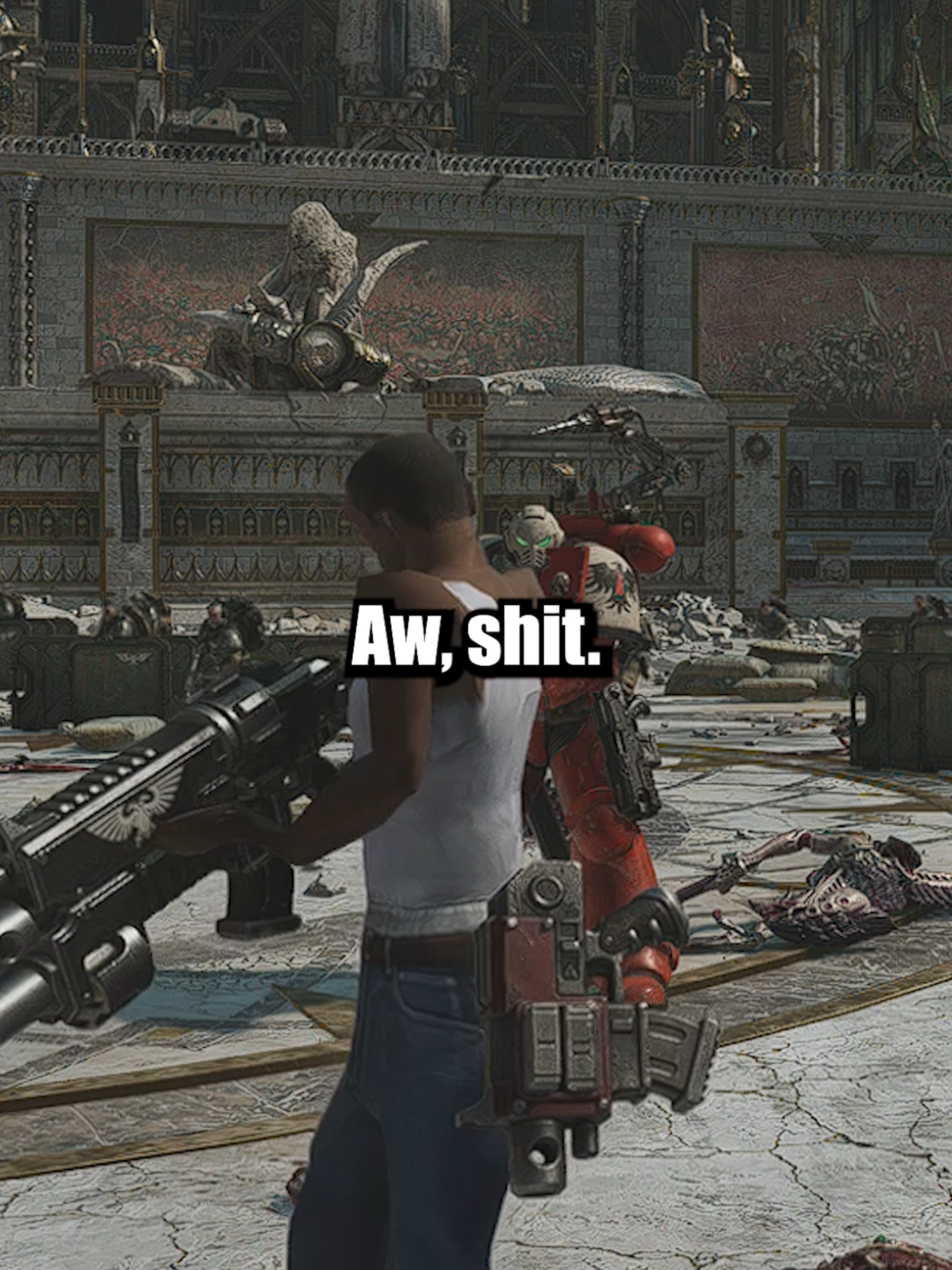 In another universe #warhammer40k #warhammercommunity #spacemarine2 #warhammer40kmeme #gta #warhammer40000 #warhammertiktok #gaming #skits #spacemarines