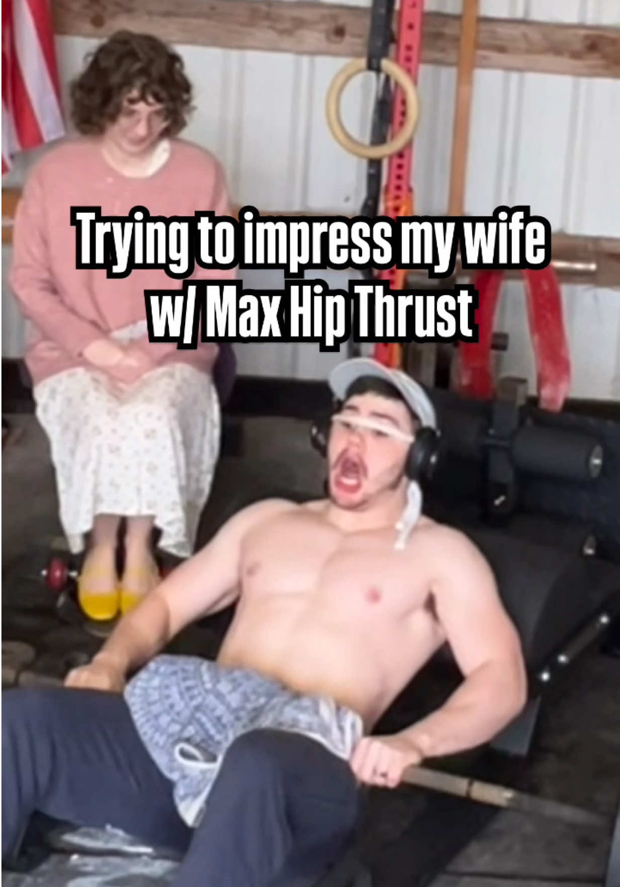 The ORIGINAL trying to impress my wife 545 MAX HIP THRUST Code BLIND @Boostcamp App for programs @Psycho_Pharma for pre workout @Barbell Apparel for clothes @Bearfoot Shoes for shoes  #gym #gymmotivation 