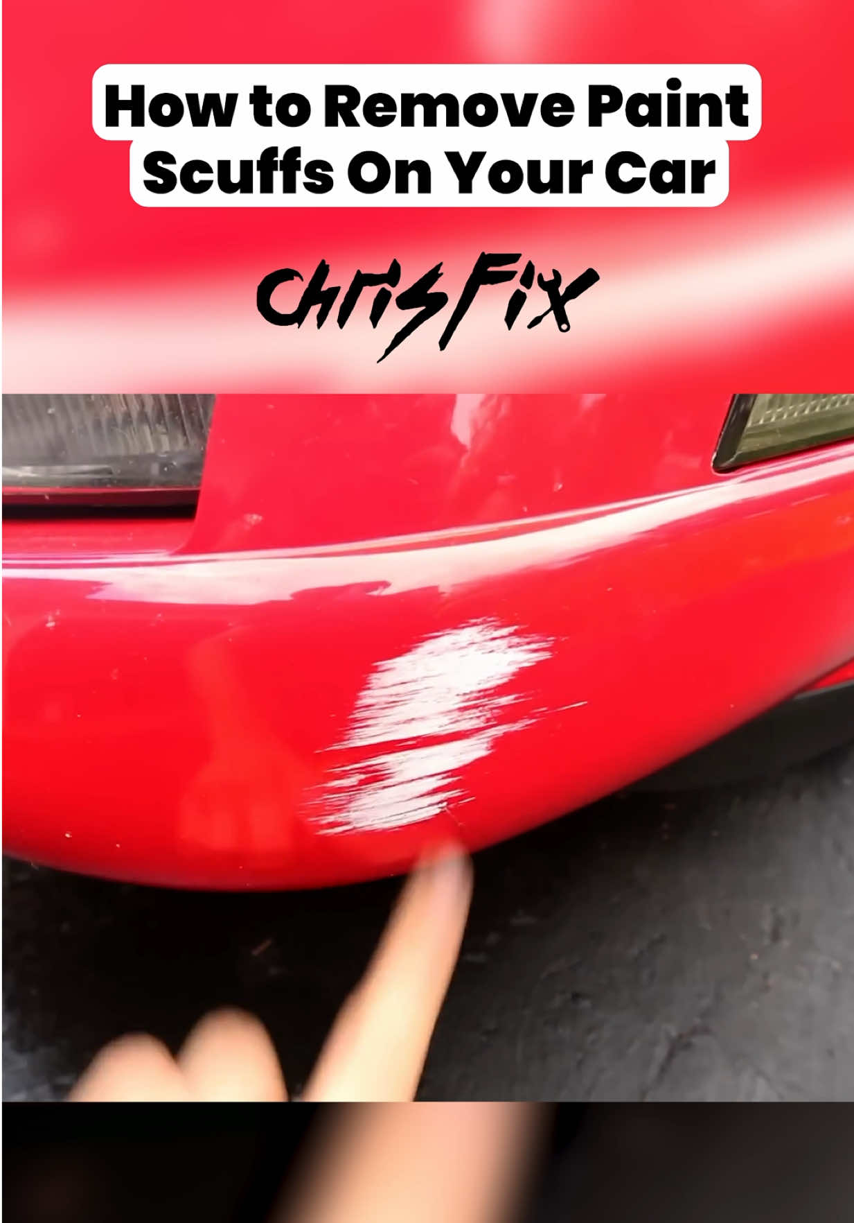 If someone hits your car or you scrape against a painted surface, here is how to remove the damage.  Paint transfer is exactly as it sounds, the paint from another object transfers to the surface of your car. This is really easy to remove at home using common products. If you have acetone it is even easier to remove but make sure you don’t get it on any plastic because it will damage the plastic.  #ChrisFix #auto 