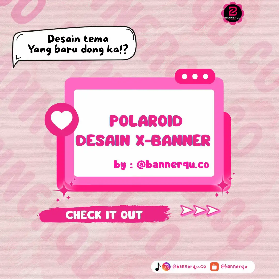 hiii bannerqu kembali menghadirkan desain yang lucu lucu dan masih baru banget nihhh😍 belum ada yang nyamain yaah !! jadi buruan save your fav desain now ‼️💓 #desainbannerterbaru #jasadesainbannerwisuda #bannerqu #polaroid #jeansaesthetic 
