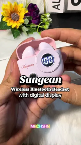 Sangean Wireless Bluetooth Headset with digital display #wireless #earbuds #wirelessbluetoothearbuds #headsetbluetooth #affordableearbuds 