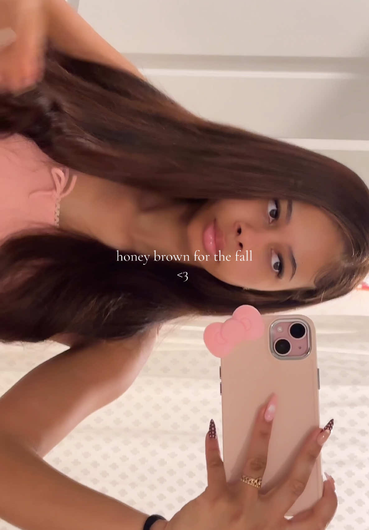 i used the @clairolhair textures and tones box dye in 6G honey blonde! #haircolor #honeybrown #hairinspo #fallhair 