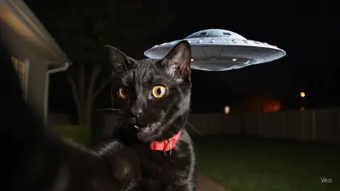 👽😸 #cat #blackcat #ai #Vlog #alien 