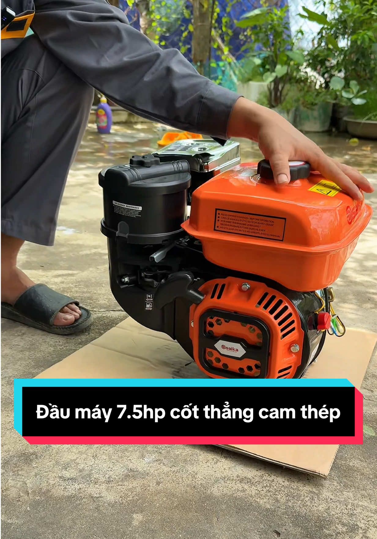 Đầu máy 7.5 hp cốt thẳng cam thép#tranhongstore #maydongco#dongcocotthang#dongcocamthep#dongcochayxang