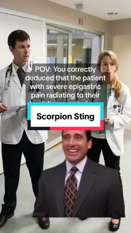60% of the time, it’s a scorpion sting 100% of the time #medstudent #medschool #clinicalrotations #clerkship 