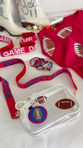 Linked in bio on amazon storefront!🏟️ amazon game day favorites!🏈 can’t get enough of these cute game day essentials!😍 the bag charms are so cute!!⭐️ and these beaded straps come in SO many different college/nfl teams!🙌🏼 #amazonfinds #gameday #bagcharm #football #gamedayoutfit 