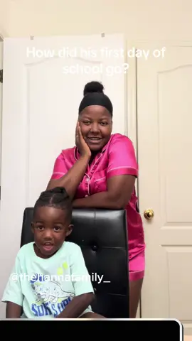 How did first day of pre-k go? 😅😬 #momlife 