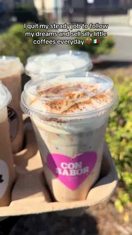 Little coffees, big dreams 🤎🥹  Come try my coffee this weekend! Friday-Sunday I will be open!  #coffee #coffeeshop #coffeelover #coffeetok #coffeetiktok 