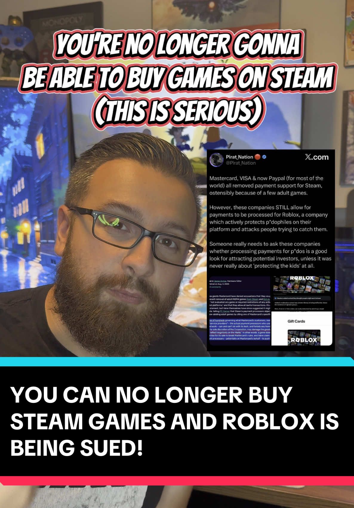 YOU CAN NO LONGER BUY STEAM GAMES AND ROBLOX IS BEING SUED! #roblox #technews #steam #pc #steamgames 