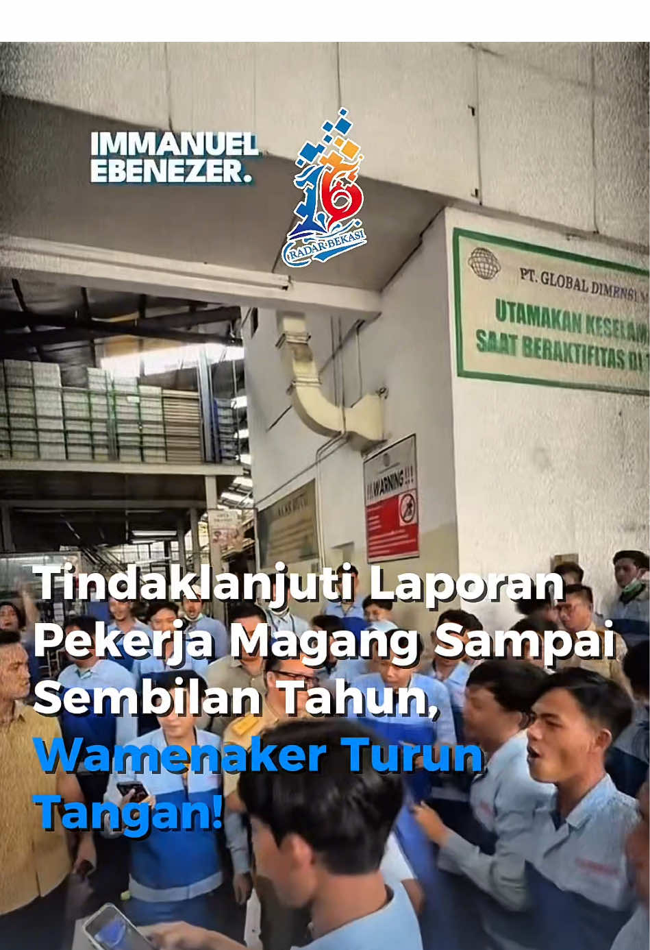 Wakil Menteri Ketenagakerjaan (Wamenaker), Immanuel Ebenezer, melakukan sidak ke PT Global Dimensi Metalindo di Kawasan Industri Jababeka, Kecamatan Cikarang Utara, Kabupaten Bekasi, Kamis (14/8). Sidak ini dilakukan menindaklanjuti dugaan praktik kejahatan berupa pemagangan pekerja yang berlangsung hingga tujuh hingga sembilan tahun. Baca selengkapnya di www.radarbekasi.id (link di bio) #harianradarbekasi #beritabekasi #Sidak #Industri #Wamenaker #Cikarang 