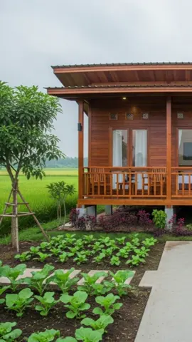 ✨ “Escape from the city — relax in a wooden cottage near the rice fields” #Home #tiktok #tiktokshop #video #viralvideo 