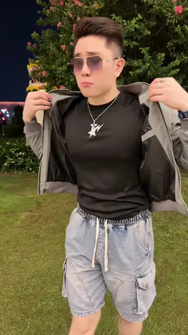 Áo khoác gió bomber hai lớp nam