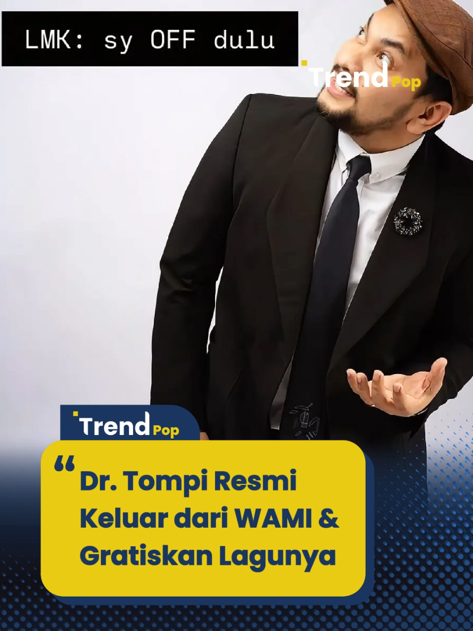 Dr. Tompi Resmi Keluar dari WAMI & Gratiskan Lagunya #tompi #resmikeluar #wami #gratis #lagu 