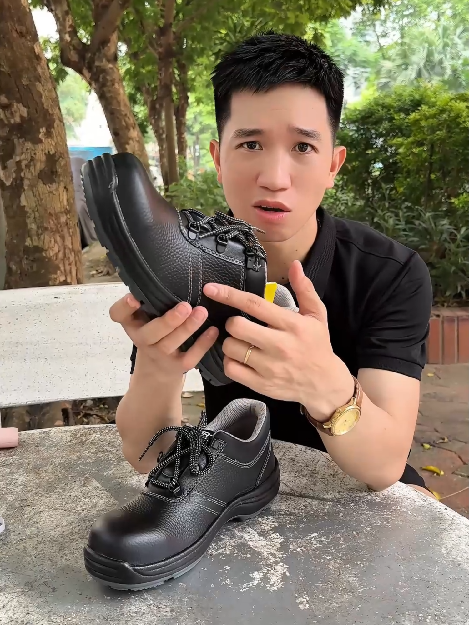 Giày bảo hộ chống nước nhẹ Sami 251 #giaybaoholaodong #chunamday