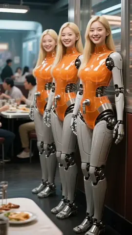 Beautifull humanoid juice robot #robot #humanoid #aiart 