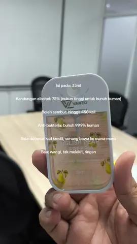 Haruman dia pun tak sekadar “sanitizer bau ubat” — memang ada bau macam perfume:
