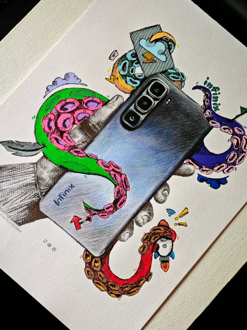 Lightweight, sleek-style, paper— I mean phone ~ so thin I almost drew on it ✍🏼🔥 Get yours on any @infinixphilippines  E-commerce stores! #art #animation #PaperThinPowerIn #InfinixHOT60Series #PaperThinPhone #HOT60ProPlus 