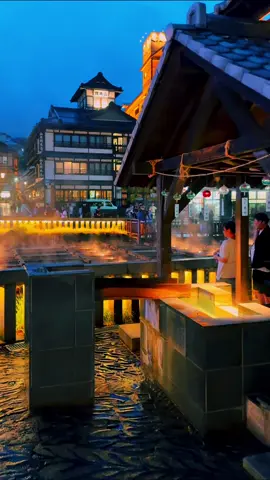 Kusatsu Onsen (Gunma) / 草津温泉♨️ Kusatsu Onsen lit up at night🤩♨️✨ Please follow 👉@japan_walker_    Please Share 🥰🙏✨ #japan #japantravel  #草津温泉#くさちつme　#kusatsu       