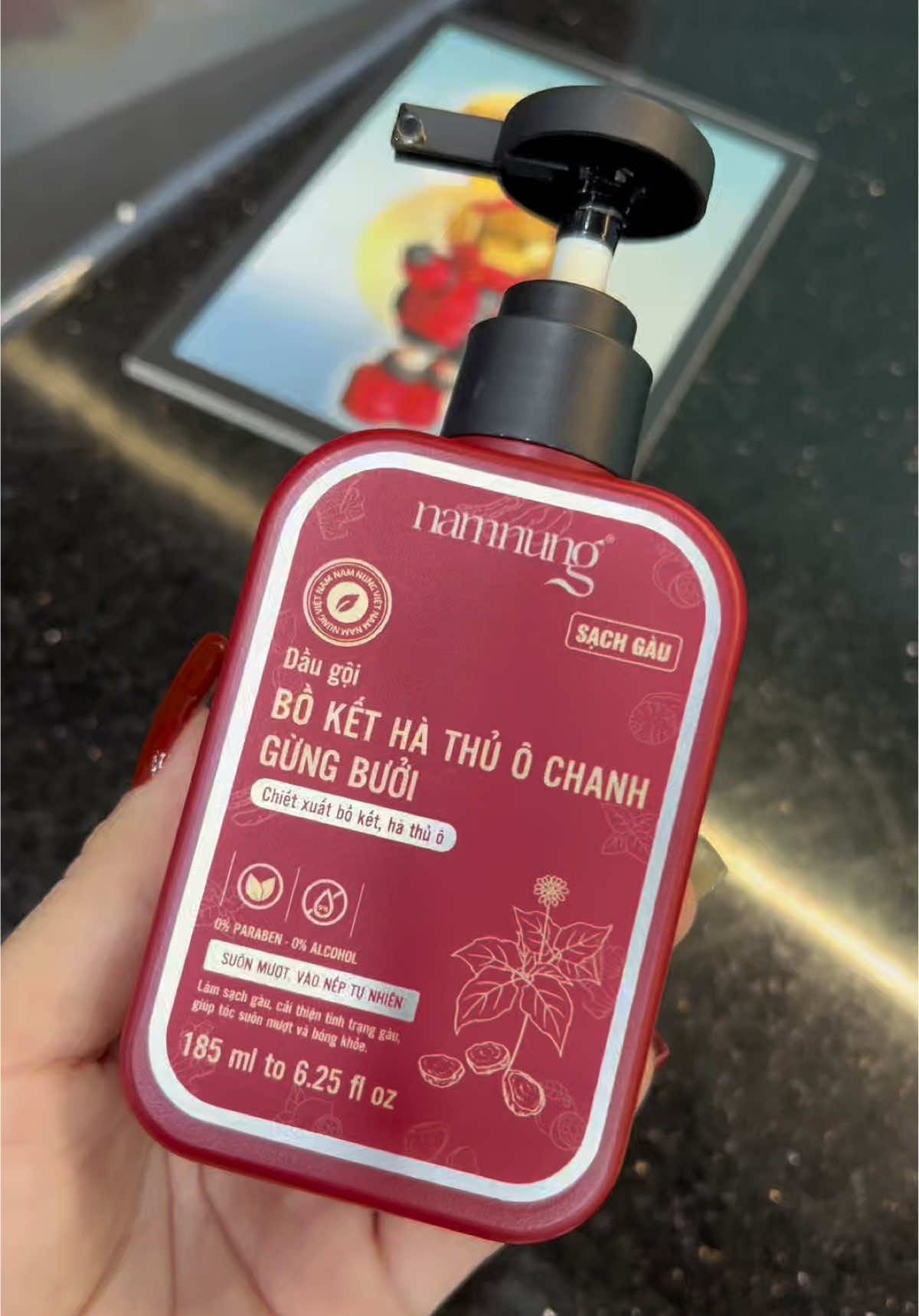 Dầu gội thảo dược Nam Nung bồ kết hà thủ ô chanh gừng bưởi#emkieutaphoa #daugoithaoduoc #daugoitrigau #namnung #daugoinamnung