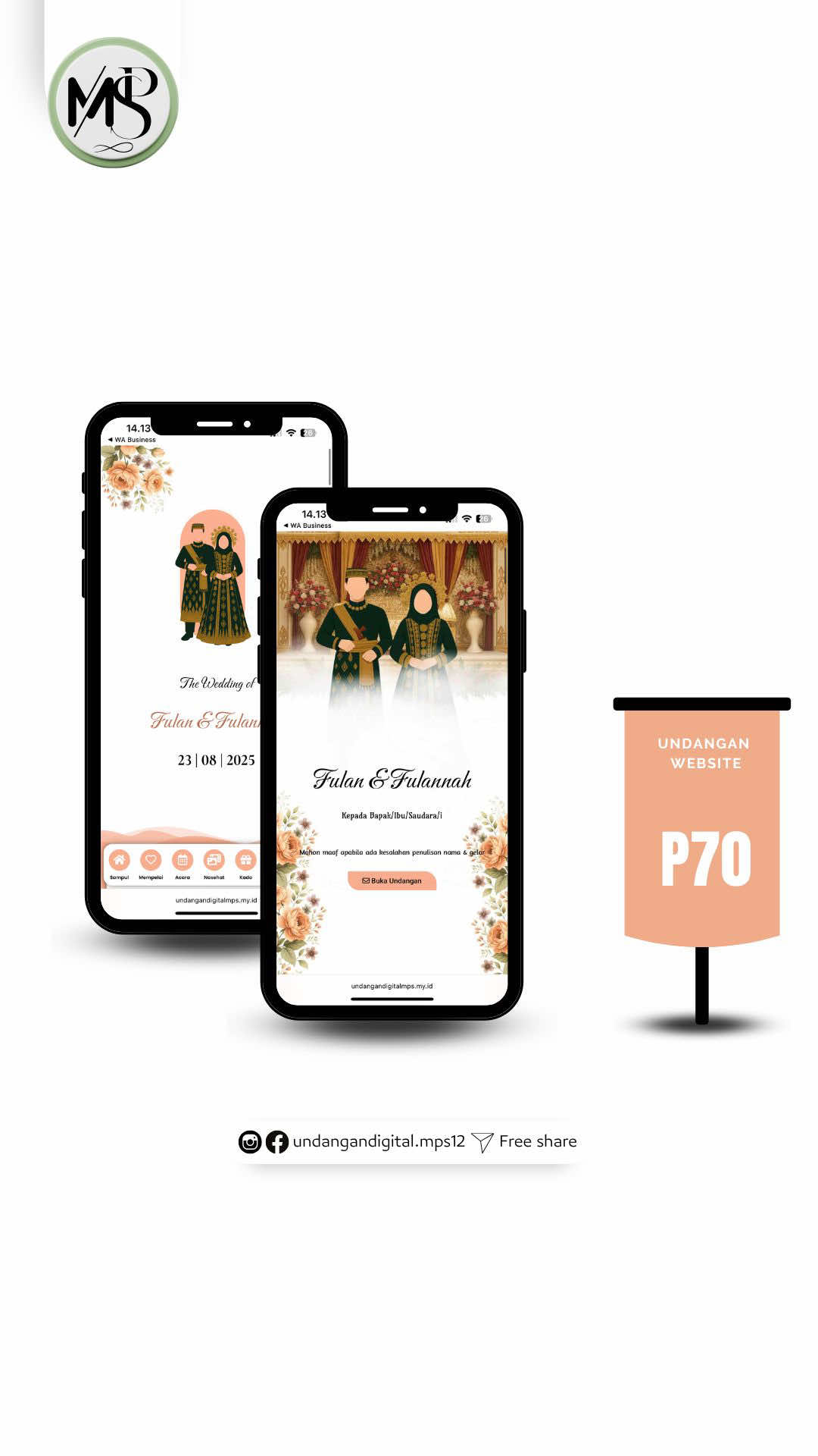 📜 Undangan Website Syar’i Tema Bugis Momen sakral Anda akan semakin berkesan dengan desain elegan berpadu nuansa adat Bugis yang anggun dan penuh makna 🌸✨ Cocok untuk pasangan yang ingin menghadirkan sentuhan budaya dalam undangan digital modern. 💌 Praktis, cantik, dan bisa dibagikan ke semua tamu hanya dengan satu link. 📆 Tanggal acara? Tinggal update! 📲 Kirim undangan kapan saja, di mana saja. 💠 Kode Tema: P70 💠 Format: Website Digital 💠 Desain: Syar’i + Nuansa Bugis ⸻ #UndanganDigital #UndanganWebsite #TemaBugis #UndanganSyari #PernikahanAdat #AdatBugis #UndanganOnline #UndanganPernikahan #UndanganPernikahanDigital #UndanganModern #BugisWedding #UndanganMPS #MPSInvitation #P70 #UndanganNikah #WeddingInvitation #WeddingWebsite