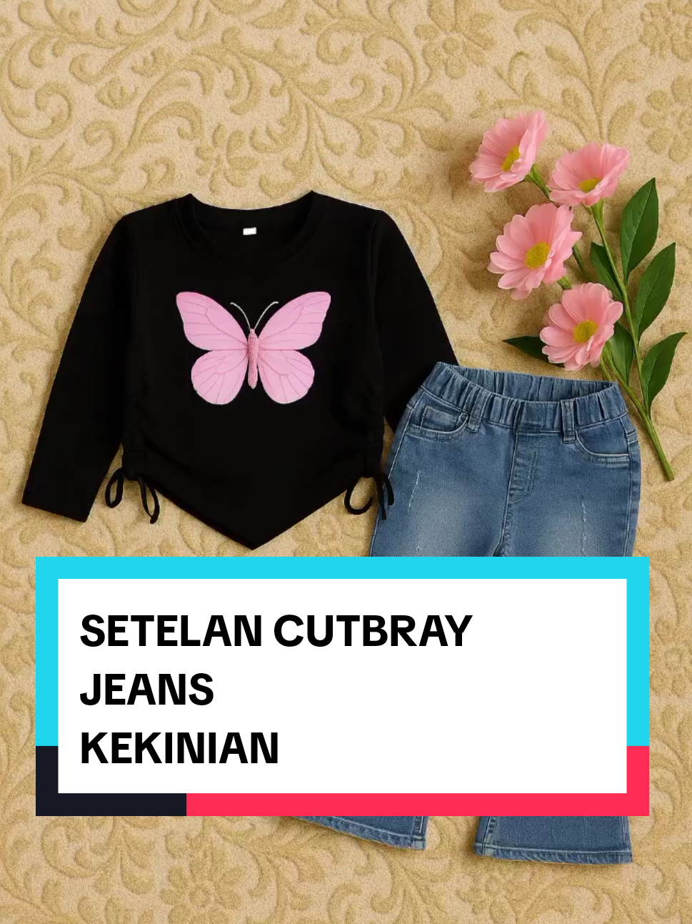 SETELAN CUTBRAY JEANS KEKINIAN / CELANA CUTBRAY ANAK PEREMPUAN / KAOS COMBED SERUT MOTIF SABLON 1-12 TAHUN..!!#setelananak #cutbrayjeans #abcxyz#racuntiktok  #fyppppppppppppppppppppppp 